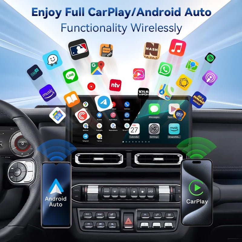 Carlinkit MINI Ultra 3 Wireless CarPlay Adapter for OEM Android Auto 2-in-1 | The Smallest Looks - The Simplest to use - For OEM CarPlay, Wired CarPlay/Android Auto to Wireless CarPlay/Android Auto