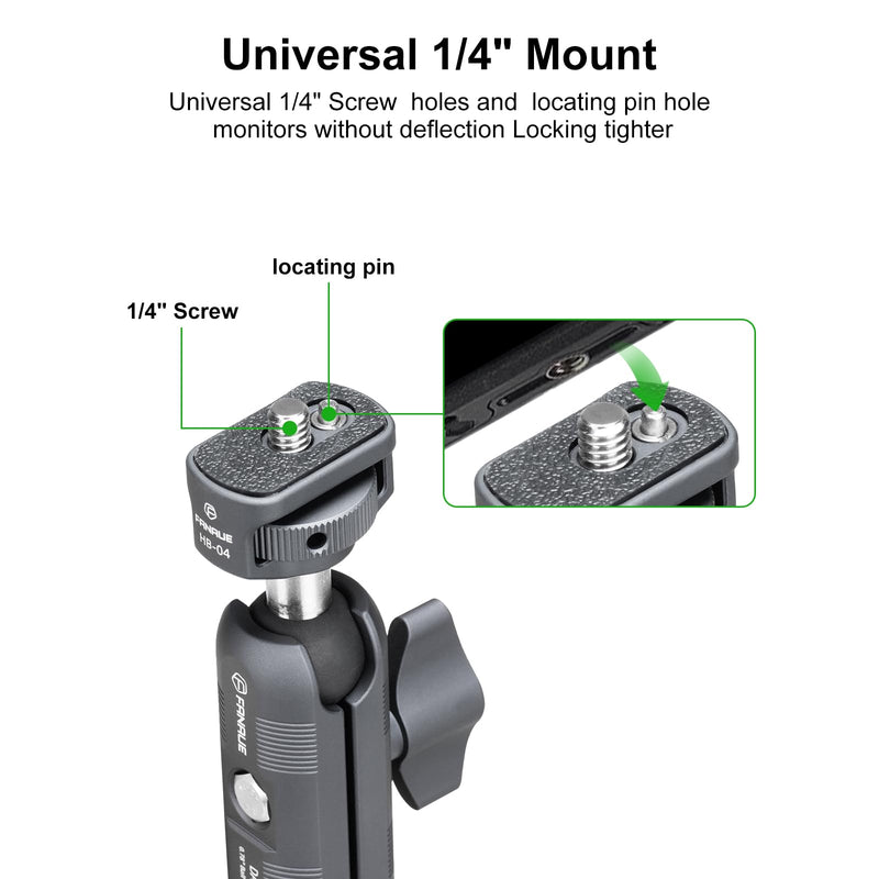 [AUSTRALIA] - FANAUE Mini Articulating Arm Mount Camera Accessories Compatible with 1/4"-20 to 1/4"-20 Connectors (with Locating Pins) Aluminum-Built Arm Offers Flexibility Connectors 
