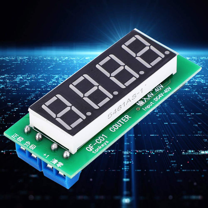 DC4-40V QF-C04 Counter Module, 4-Digit Digital Display, 0-9999 Counting Range with Memory Function