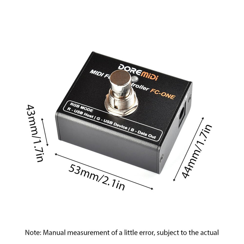 [AUSTRALIA] - HXBER MIDI Foot Controller Electric Guitar MIDI Effects Pedal Plug and Play MIDI Output Ports DIY CC/PC/Note Messages Various Trigger Modes Portable MIDI Device 