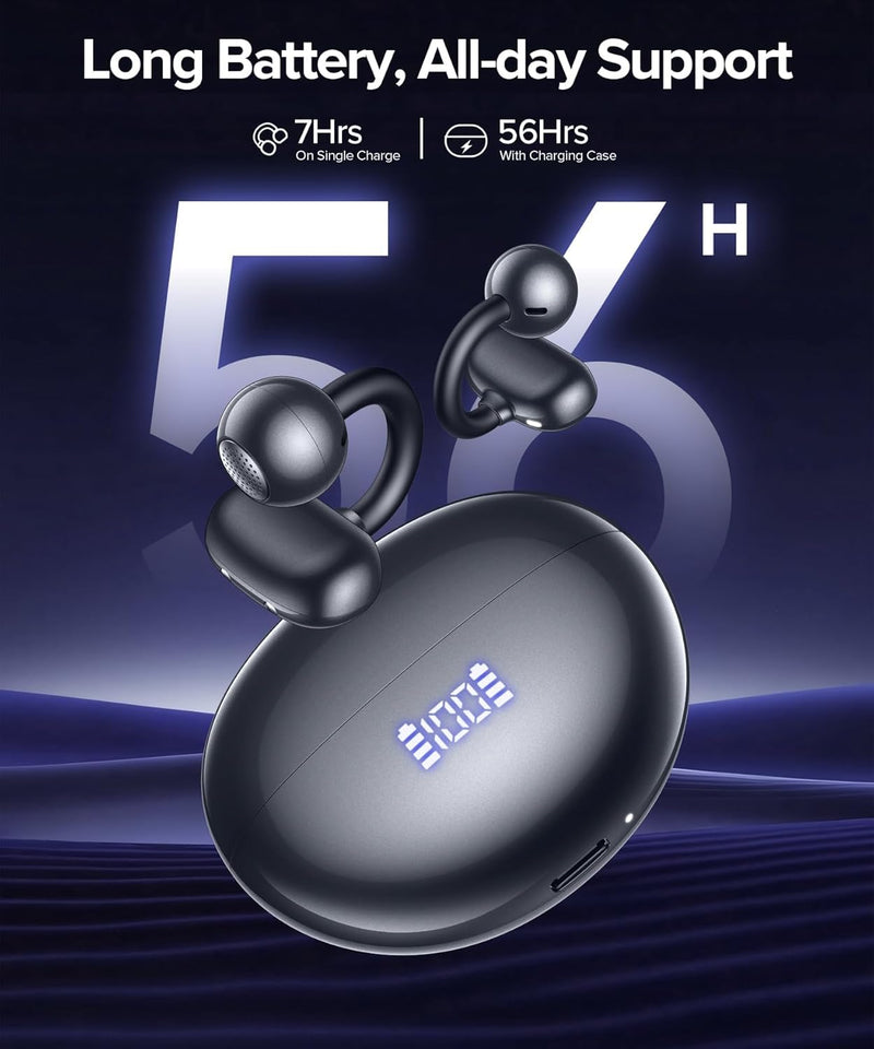 Hybrid Active Noise Cancelling Earbuds Ear Buds Wireless Earbuds with AI Translation Real Time Bluetooth Headphones 56H Playback Hi-Res Stereo Open Ear Buds & Charging Case for Sports Workout Travel
