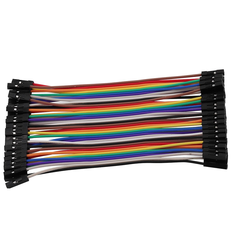 Heevhas 80pcs 40Pin Jumper Wire Cable Breadboard Ribbon Cables 10 cm Female-Female Jumper Cable 24AWG Wire Bridges for Arduino Breadboard DIY Project 80 pieces female 10CM