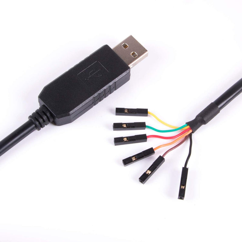 USB to TTL UART Serial 5V 3.3V Adapter Converter Cable 4 Pin 0.1 inch Pitch Female Socket TTL-232r-RPI Debug Cable with FTDI Chip for Windows 10 8 7 XP Vista Android Mac OS … (Logic 3.3v Level) Logic 3.3v Level