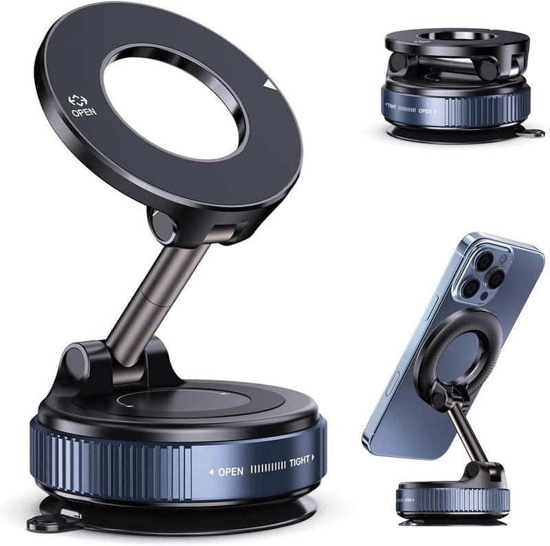 2026 Magnetic Car Phone Holder with 100W Fast Charging Cable, 2-in-1 Dashboard Mount for iPhone & Android, 360⁰ Adjustable Magnetic Car Phone Holder