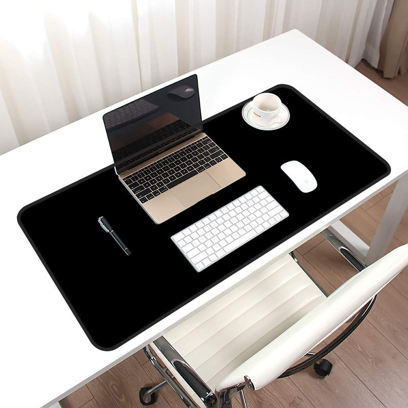 Large Gaming Mouse Pad with Nonslip Base-31.5x11.8x0.15 Inch Extended XXL Size, Heavy Thick, Comfy Foldable Mat for Desktop, Laptop, Keyboard, Consoles & More(Black) Black(800*300mm)