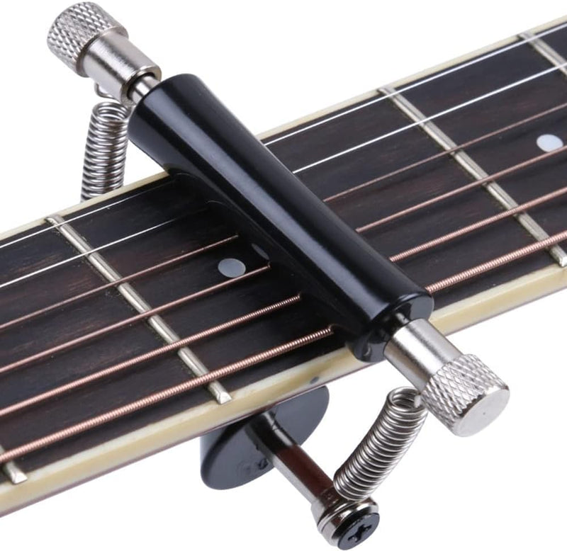 Guitar Capo Guitar Rolling Capo Sliding Capo Adjustable Capo Rubber and Stainless Steel Capo for Tuning Tone of String Instruments Like Folk Classic Acoustic Electric Guitar Ukulele Mandolin Banjo