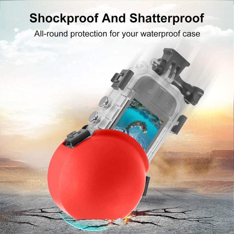 Insta 360 X5 Invisible Dive Case Lens Guard, Silicone Lens Cover Protector for Insta360 X5 Diving Case Lens Cap, Action Camera Accessories (Red) Red