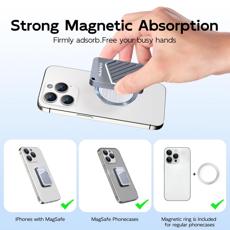 MAIWO Magnetic NVMe Enclosure for 2230/2242 SSDs, USB-C 10Gbps NVMe Reader Fit for iPhone 15/16/17 Pro Max/Android Smartphone,Support 4K ProRes,Windows,macOS,Linux