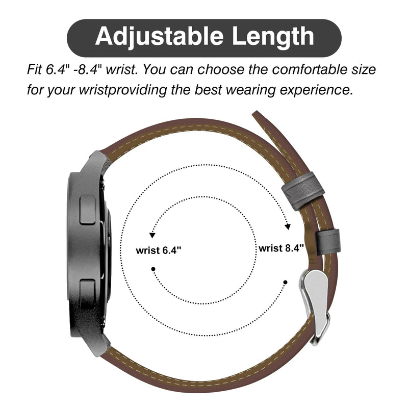 22mm Premium Italy Leather Watch Bands Compatible with Samsung Watch 3 45mm, Galaxy 46mm, Gear S3 Frontier, Quick Release Wear-resistant Leather Watch Straps Replacement Band for Women Men(Pack Of 2)