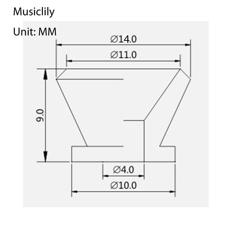 Musiclily Metal Guitar Strap Buttons End Pins for Acoustic Classical Electric Guitar Bass Ukulele,Chrome(Pack of 4) Chrome