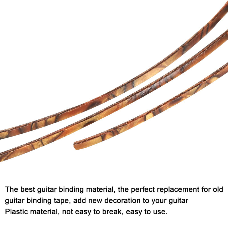 MECCANIXITY Plastic Binding Purfling Strip 1650x6x1.5mm Guitar Binding Edge Trim for Acoustic Classical Guitar Light Brown