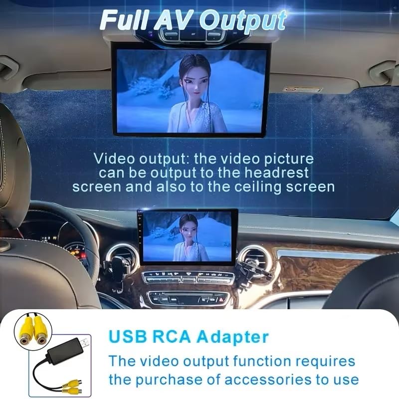 TheCoolCube USB to CVBS Video Output Adapter 2 CVBS Output USB to RCA Cable DC 5V for Android Multimedia Player and Android TV Player