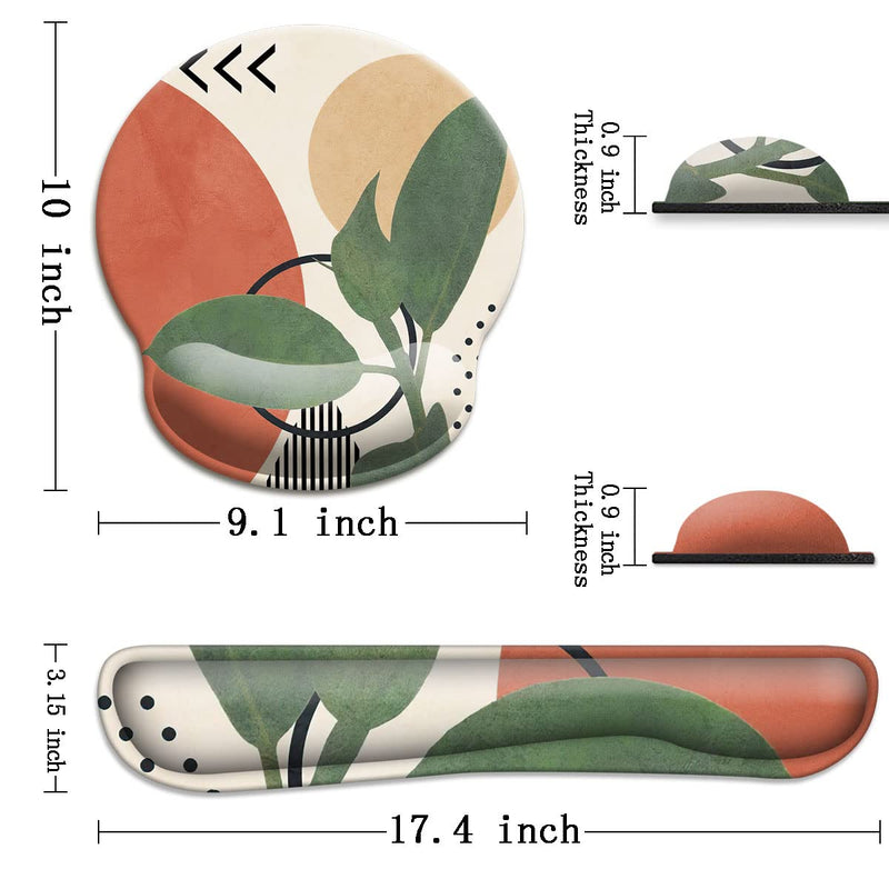 Keyboard Wrist Rest and Mouse Wrist Rest Pad, Made of Memory Foam, Ergonomic Support, Easy Typing and Relieve Wrist Pain, Perfect for Gaming, Computer, Office, Laptop,Modern Abstract Modern Abstract