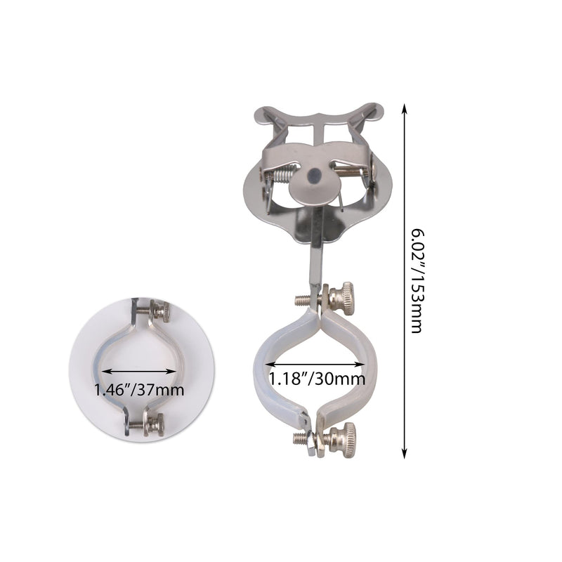 BQLZR Clarinet Lyre Holder for Marching Band,Cornet Music Clip Holder Metal Plating Lyre and Soft Rubber Mezzanine With Storage Bag and Wipes