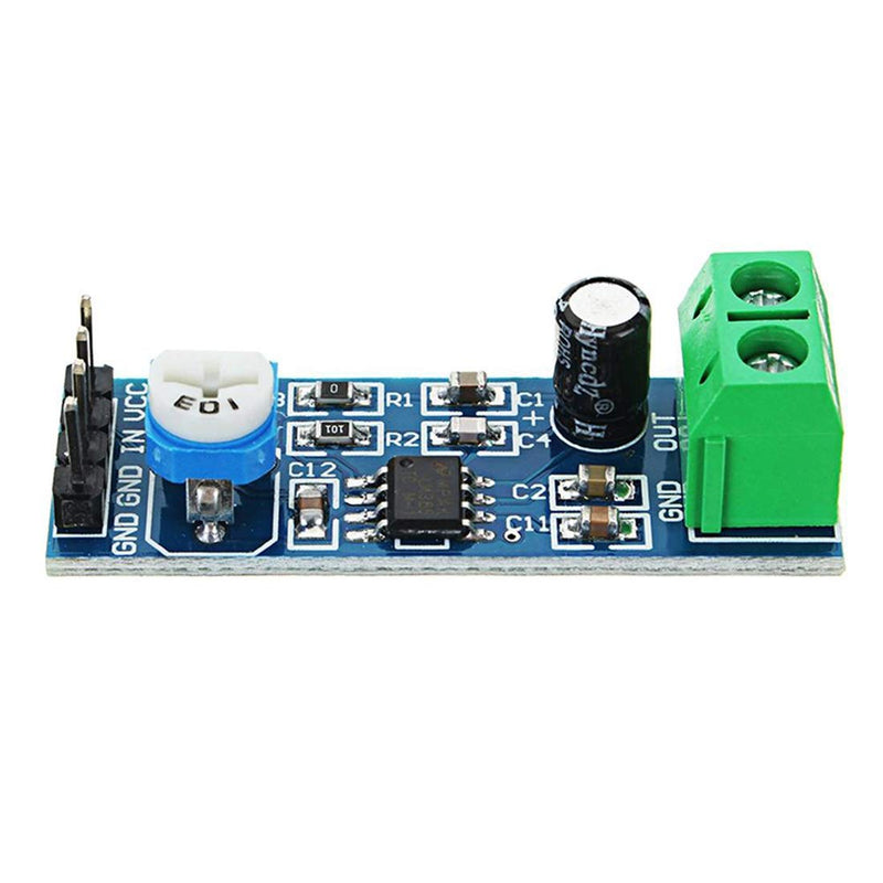 HiLetgo 5pcs LM386 Mono Audio Amplifier Module 200 Times AMP Solo 5V-12V 10K Adjustable