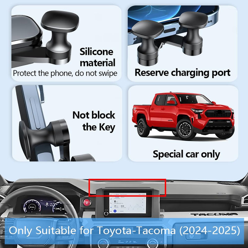 Car Phone Holder Mount for Toyota Tacoma 2024 2025 2026，4Runner 2025 2026【8-inch Screen】 Auto Accessories Navigation Screen Bracket Interior Decoration Mobile Cell Phone Mount For Toyota Tacoma 2024-2026【8-inch screen】