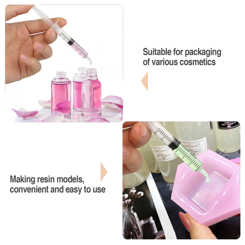 Pack of 20 3 ml Syringe Plastic Syringes with Lid Sterile Colostrum Syringe Set without Needle for Feeding, Liquid Syringe for Glue, Ink, Motor Oil, Newborn Animal Feeding Lab