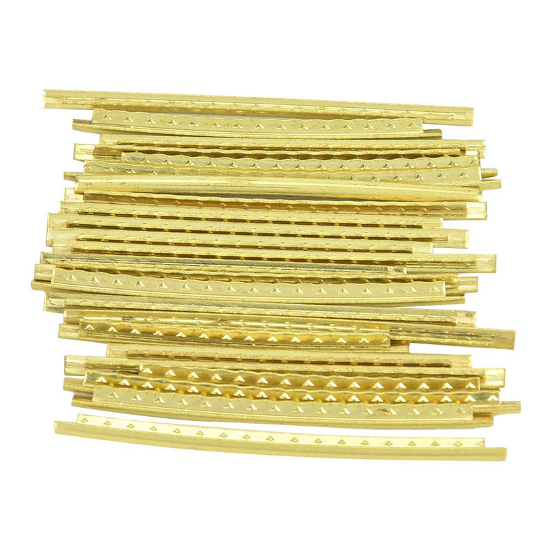 Guitar Fret Wires, 24pcs 2.7mm Electric Guitar Fret Wire, Brass Fretwire for Electric Guitar Bass Guitar Fingerboard Replacement