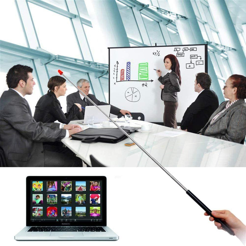 Pointer Sticks,Extendable Pointer,Hand Pointer Classroom Pointer for Teacher,Telescopic Teacher Pointer Retractable Pointer Hand Pointer for Kids (1 PCS Extendable 39.4 Inch, Black) 1 PCS Extendable 39.4 Inch