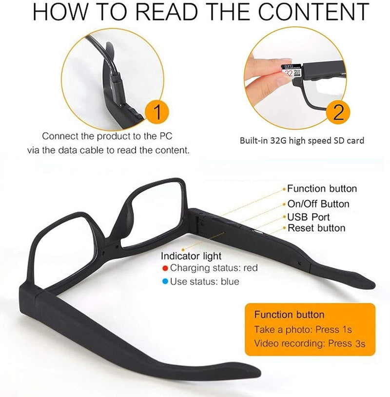 Smart Camera Video Glasses