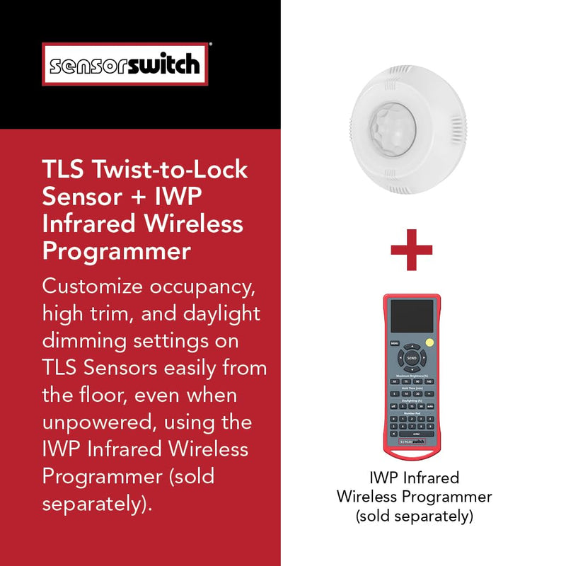 Sensor Switch Twist-to-Lock Motion Sensor, Easy to Install Daylight and Motion Detector for Lithonia Lighting Compact Pro Family Luminaires, Photocell and PIR Detection IP66 Rated, White (TLS WH) Sensor (White)