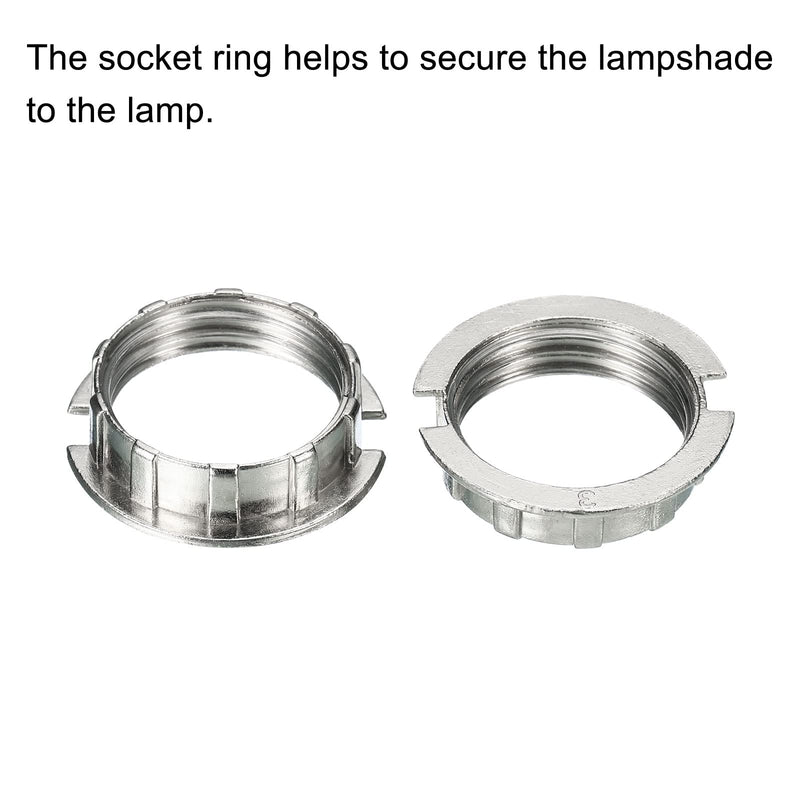 sourcing map G9 Socket Lamp M20 Adapter Ring for Lights Shade Holder White Pack of 4