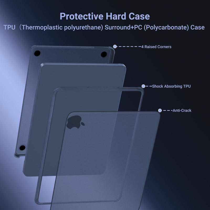 MOSISO Compatible with MacBook Neo Case 13 inch 2026 A3404 A18 Pro Chip | Anti-Cracking Cover Matte Finish Seamlessly Closes Protective Hard Shell Case Cover with TPU Bumper, Indigo
