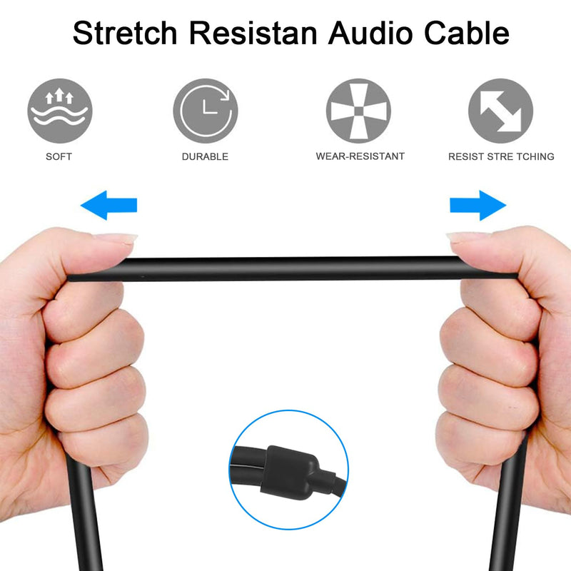 [AUSTRALIA] - 2Pack 6.35mm Dual TRS to XLR Male Cable for Microphone, Mixer, Amplifier, 1.5 FT, 1/4 TRS to XLR Audio Cable, Y Splitter Patch Cord, 3-Pinxlr to Dual 1/4 Male Converter Adapter Cable 1.5Ft, 2Pack Dual 1/4 to XLR Male 