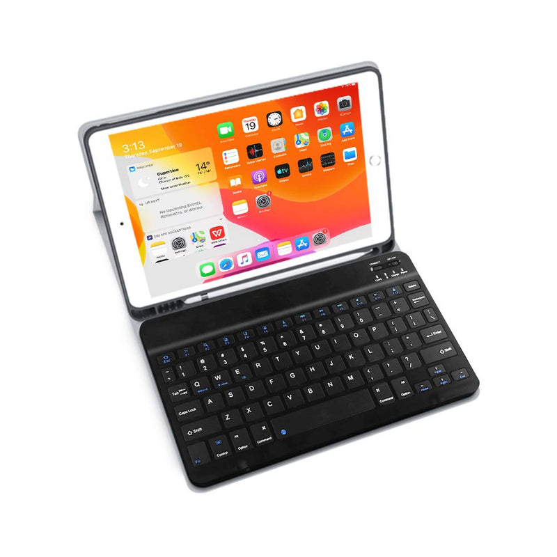 XIWMIX Ultra-Slim Wireless Bluetooth Keyboard - Universal Rechargeable Bluetooth Keyboard Compatible with iPad Pro/iPad Air/iPad 9.7/iPad 10.2/iPad Mini and Other iOS Android Windows Devices black