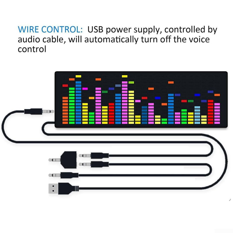 Music Spectrum Display, Music Spectrum Display Analyzer, VU Meter, RGB Audio Level Display, Amplifier Board, Color LED Screen, Voice Control + Wire Control