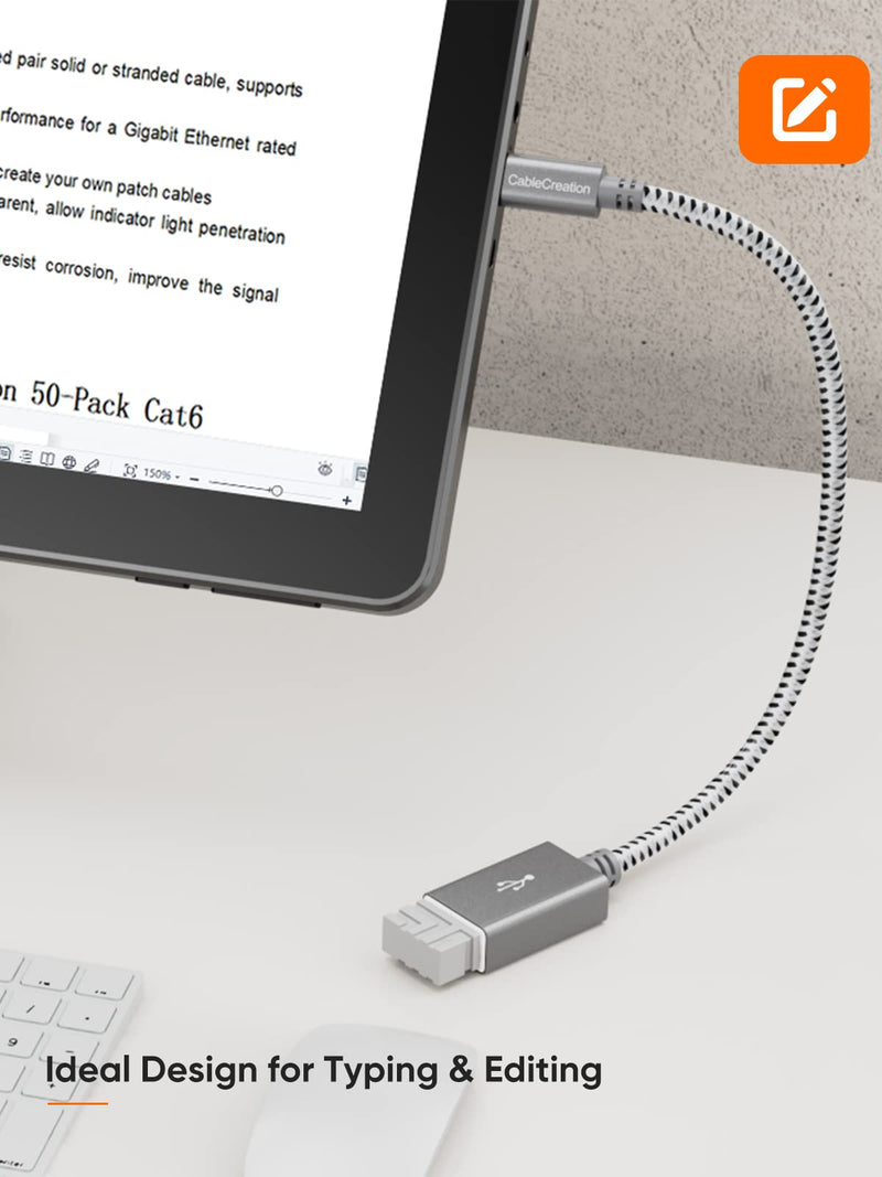 CableCreation Micro USB 2.0 OTG Cable Braided On The Go Adapter Micro USB Male to USB Female Compatible with Samsung S7, Flash Drive, Mouse, Keyboard, Game Controller, Aluminum Space Gray