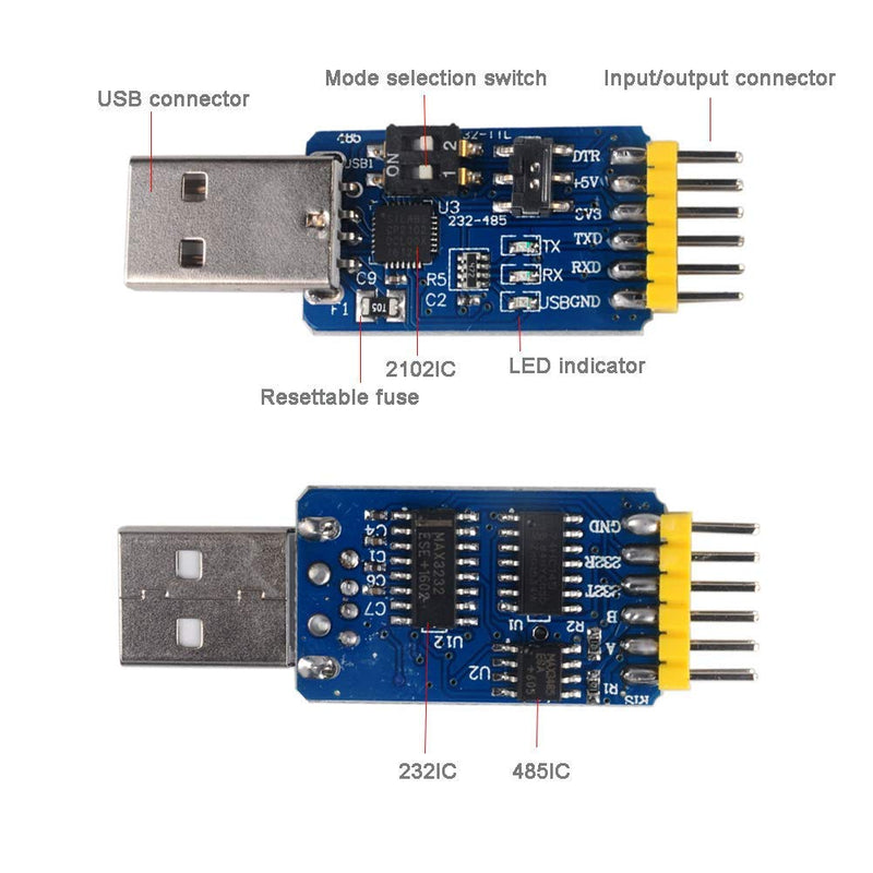 DIYmalls CP2102 USB to TTL + Breadboard Power Supply Module Alligator Clip Wire