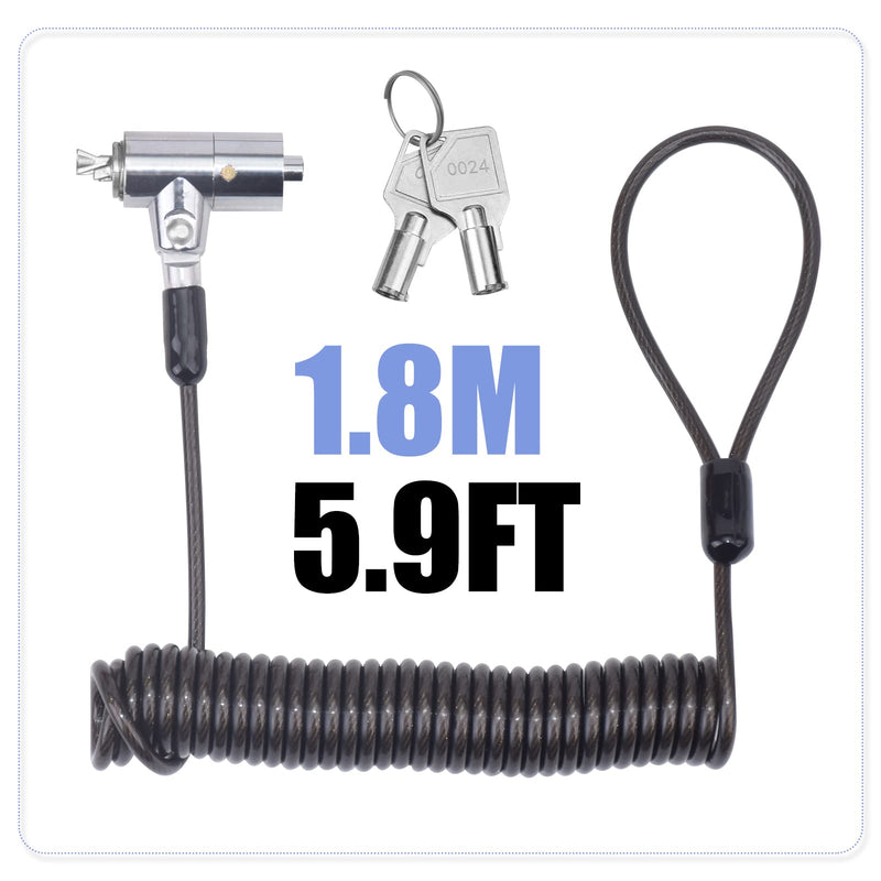 I3C Laptop Lock for N17 Dell Laptop, Retractable Computer Cable Keyed Lock - 5.9ft Hardware Security Cable Lock Anti Theft For Dell or Alienware N17 Dell or Alienware Retractable lock
