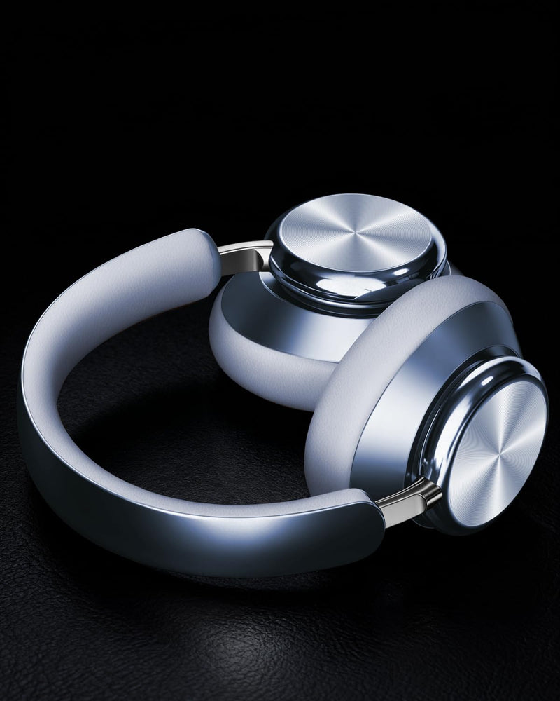 Wentronic Y03 Bluetooth Headphones Wireless Active Noise Cancelling Over Ear Headphones 48 Hours Playtime High Sound Quality 6 EQ Music Mode Headphones with Soft Ear Cushion - Blue