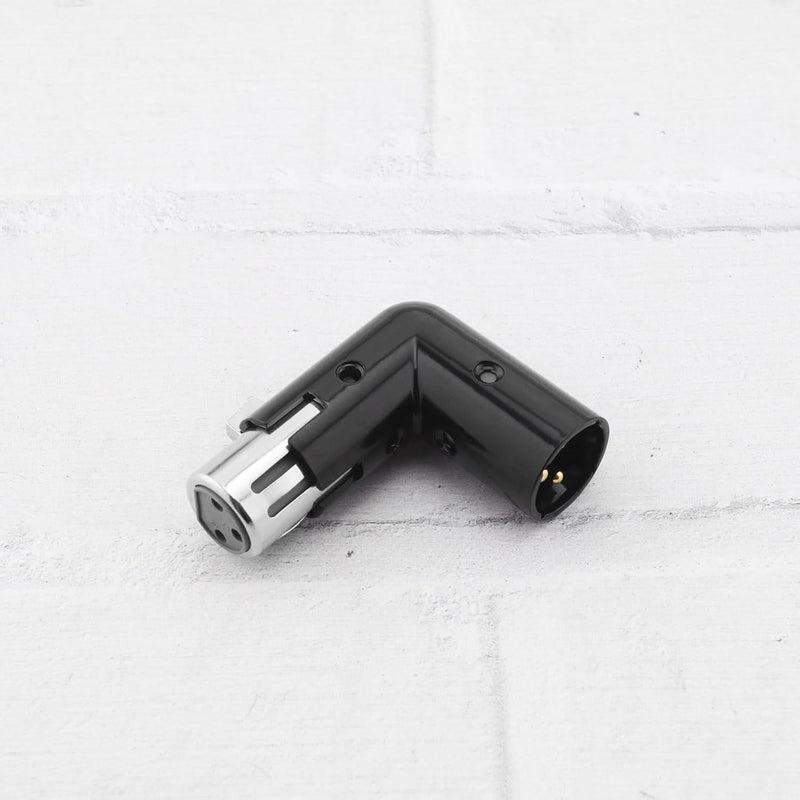 Pair of XLR Angle Adapter Dual Male and Female | L-Shaped Connector Metal Adapter with 4 Adjustable Angle Positions
