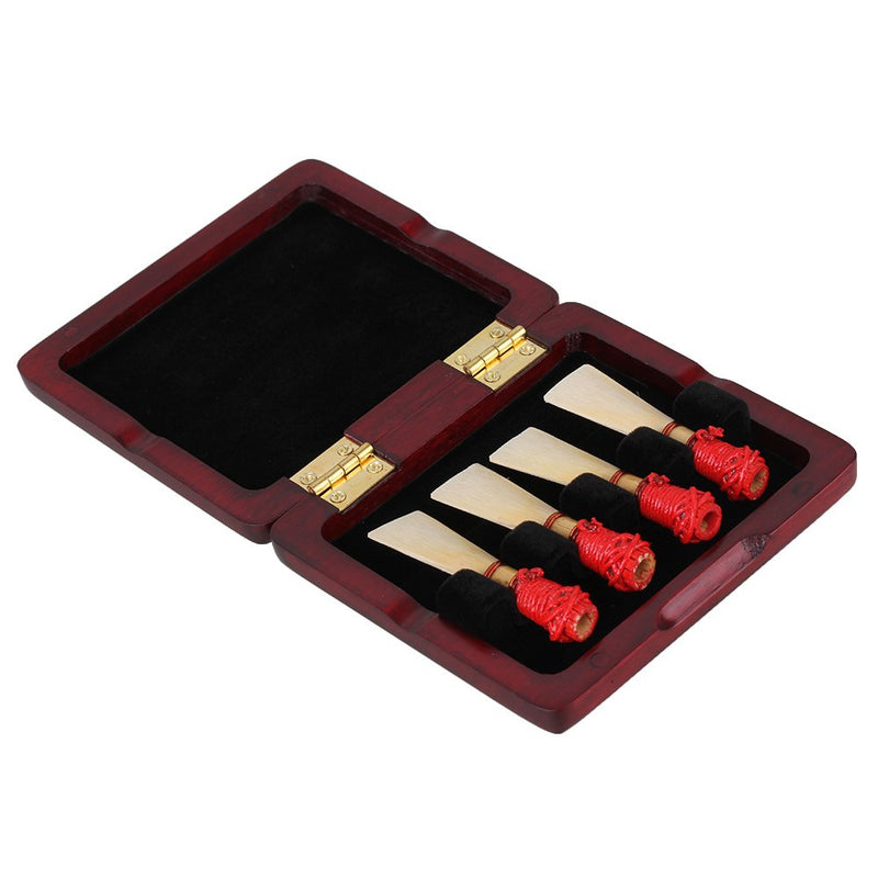 BQLZR Bassoon Reed Storage Case with Soft Velvet Wood Bassoon Reed Case Holds 4 Reeds Holder Box Bassoon Musical Instrument Storage Box