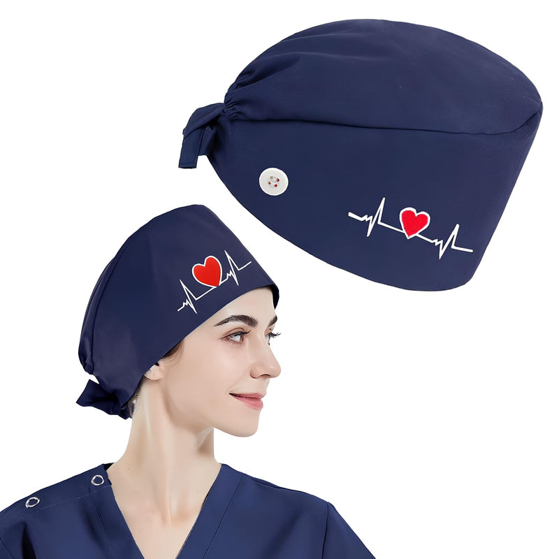 [AUSTRALIA] - Smomend Surgical Cap, Funny Surgical Caps for Doctors, Nurses, Dentists and Medical Personnel, Unisex Fabric Hood with Sweat Absorber for Hospital, Clinic and Laboratory, One Size, Blue, blue 