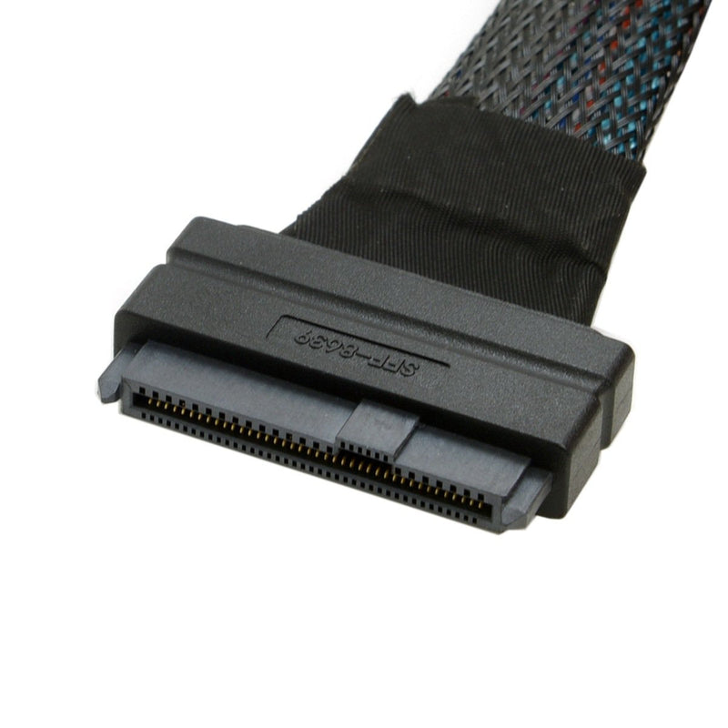 JSER U.2 U2 SFF-8639 NVME PCIe SSD Cable Male to Female Extension 50cm 68pin