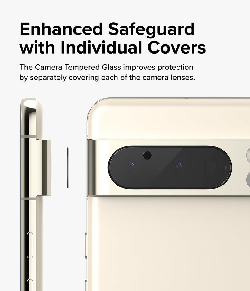 Ringke Camera Glass [Multi-Layer Protection] Compatible with Google Pixel 8 Pro Camera Lens Protector, Tempered Glass Cover - 3 Pack