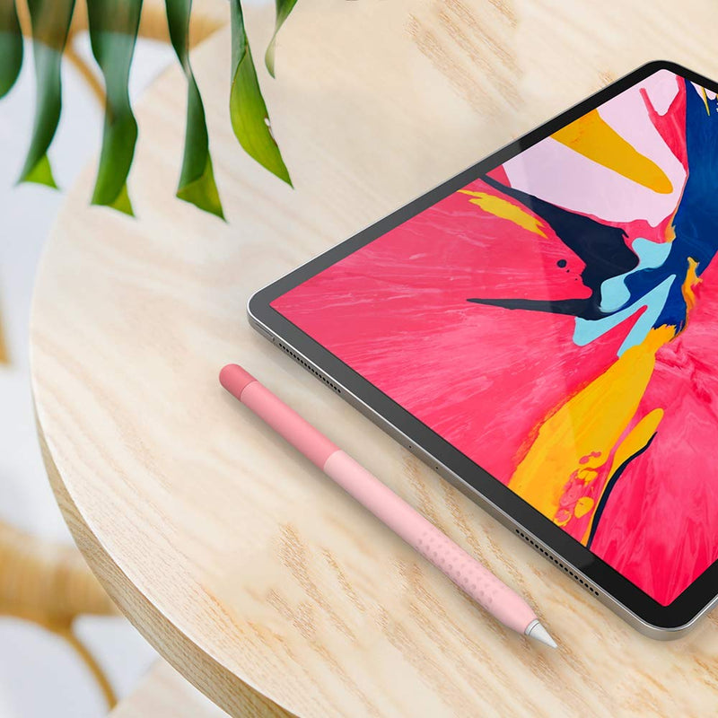 Delidigi Pencil Case Compatible with Apple Pencil 2nd Generation Case, Gradient Color Case Sleeve Silicone Cover Accessories for Apple Pencil 2nd Gen Pink