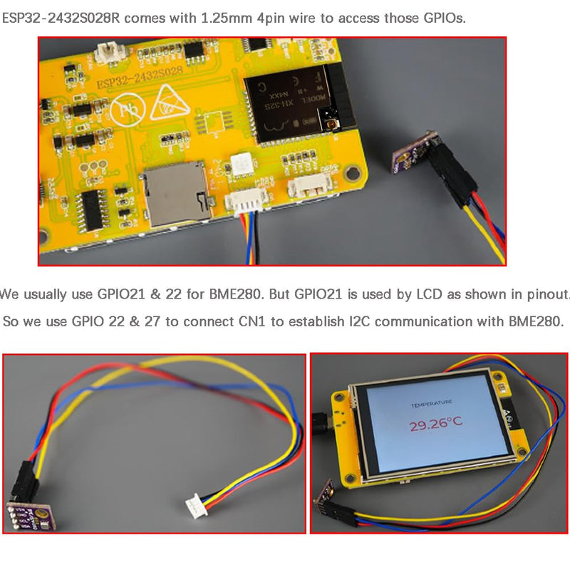 2.8 inch Yellow Display ESP32-2432S028R ESP32 Resistive Touchscreen 240x320 TFT LCD Module ESP 32 Development Board + Acrylic Case for Arduino (Pack of 2)