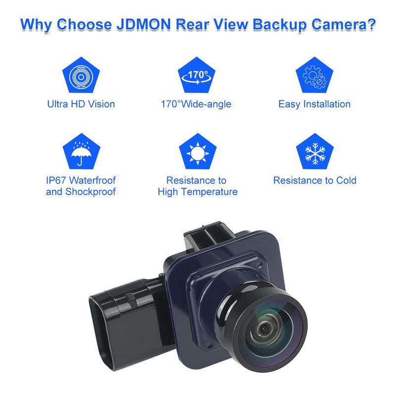 Backup Camera Compatible with Ford Escape 2014 2015 2016 | Reverse Rear Park Assist Camera Replacement for 590-419 EJ5Z-19G490-A EJ5Z19G490A GJ5T19G490AD