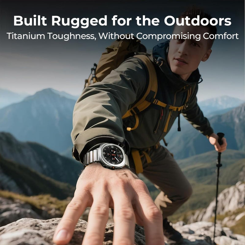 Titanium Silicone Band for Galaxy Watch 9 8 40/44mm 8 Classic 46mm | No Gap Metal Band for Samsung 9 8 with Hybrid Silicone Lining,Anti-Slip, No Hair Pull,Lightweight,Breathable,Fit Wrist 6"-9" titanium black 22mm