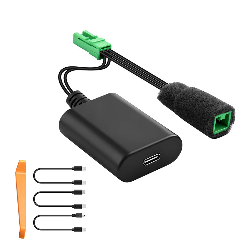 Dashcam Power Adapter 3-pin Model A Compatible with Volvo XC40 XC60 XC90 S60 V60 C40 Dash Cam Power Adapter, Connects to Rearview Mirror, GPS Charger Built-in USB Power Port