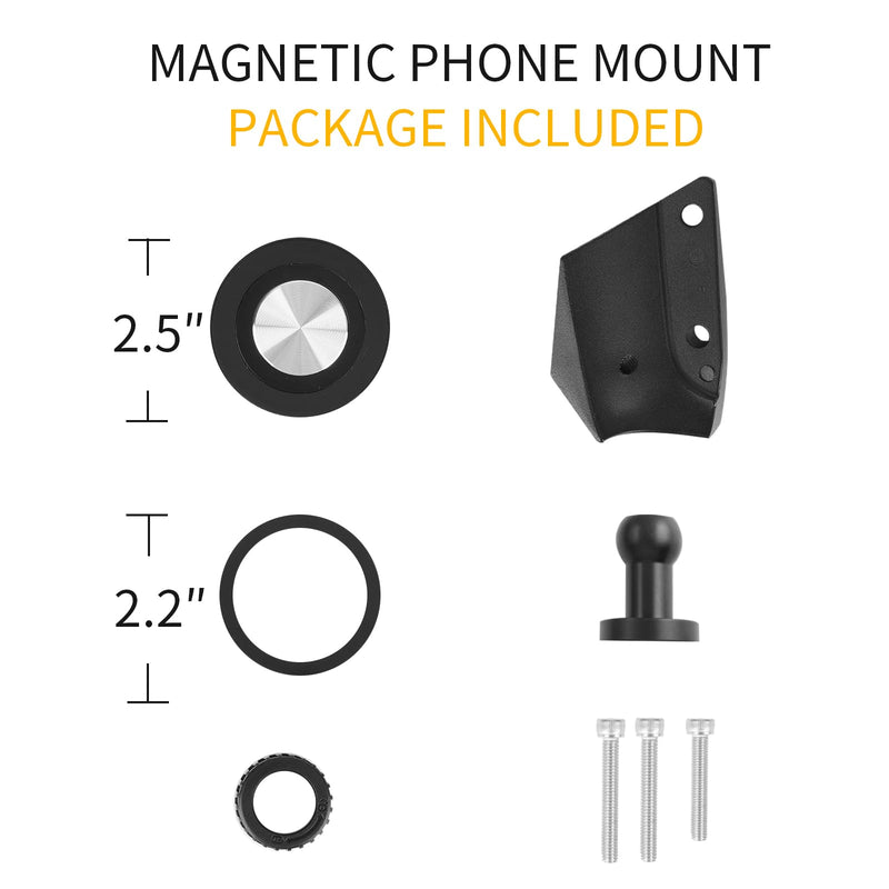 Magnetic Car Phone Mount for 2021–2025 Ford Bronco Accessories, Grab Handle Mount Phone Holder, 360° Rotating Magnetic Car Phone Holder, Driver Side (Not for Bronco Sport) Magnetic Mount