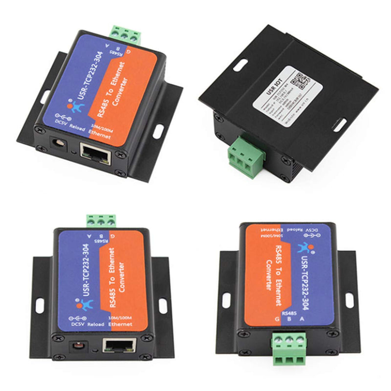 Single Port Serial Server RS232 RS485 RS422 Serial to Ethernet Converter DC 5V Transparent Transmission Between RS232/RS485/RS422 Ethernet Serial Data Communication Device (TCP232-304 RS485 Port) TCP232-304 RS485 Port