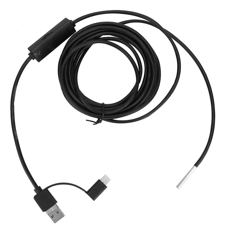 BOROCO 720p HD Endoscope Camera with Light, Waterproof Endoscope Camera Type-C USB Mobile Phone, Lens High Definition for Smartphone Tablet Device (5 m Snake Cable)