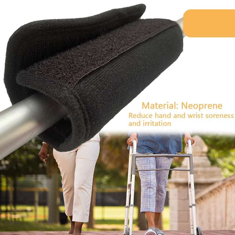 MUTTIY Walkers Hand Grip Covers Padded Memory Foam Core Moisture Wicking Antibacterial Washable Pack of 2