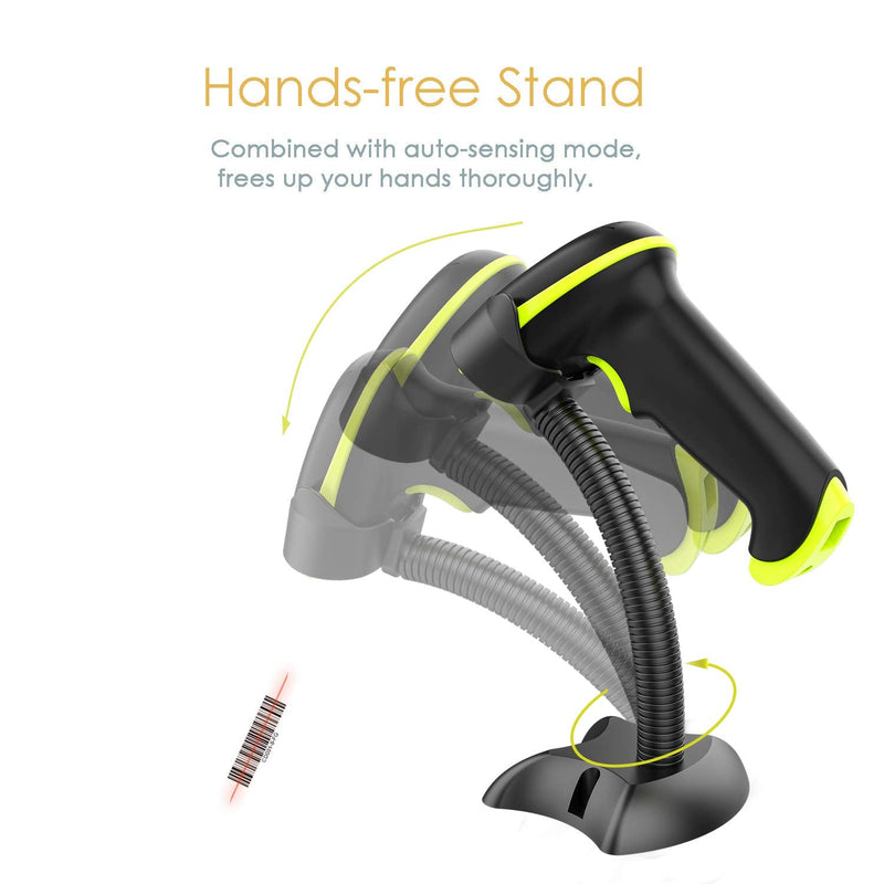 [AUSTRALIA] - NADAMOO Wireless Barcode Scanner Compatible with Bluetooth, USB 1D Bar Code Reader for Inventory Management, Work with Windows/Mac OS/Linux Computer, Made for iPhone, iPad, and Android 