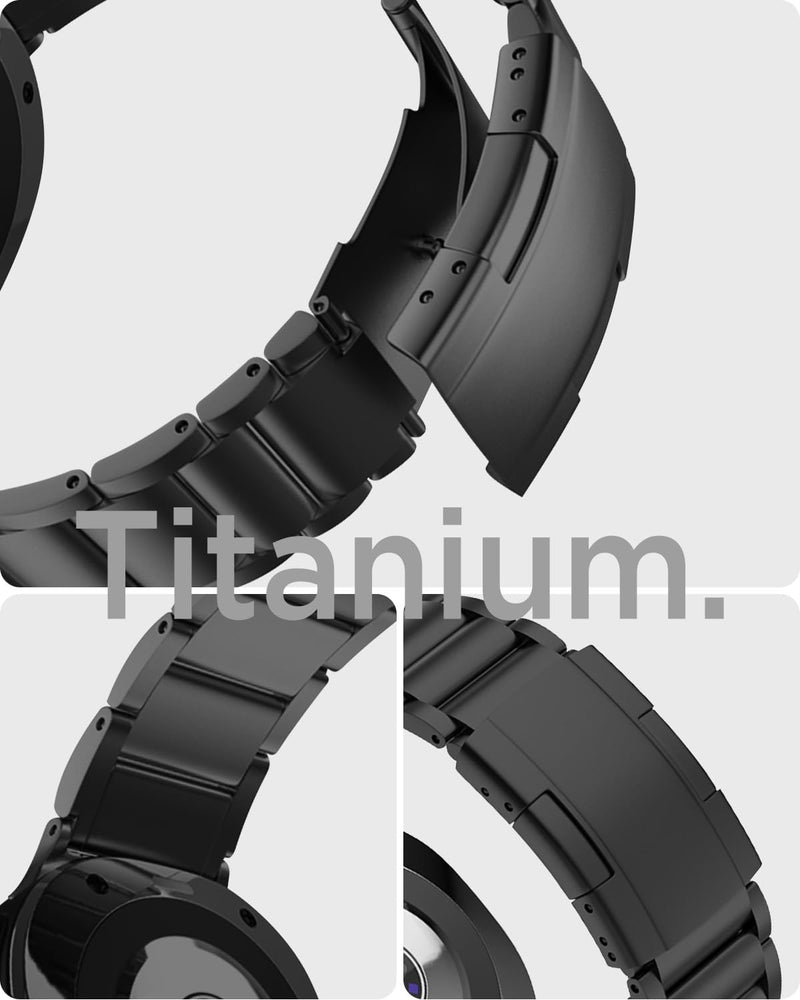 Miimall Titanium Band for Samsung Galaxy Watch Ultra 2 2026/1 47mm | Men's Luxury Metal Bracelet Classy Elegant Strap with Quick-Release Clasp Business Formal Band for Galaxy Watch Ultra 2/1